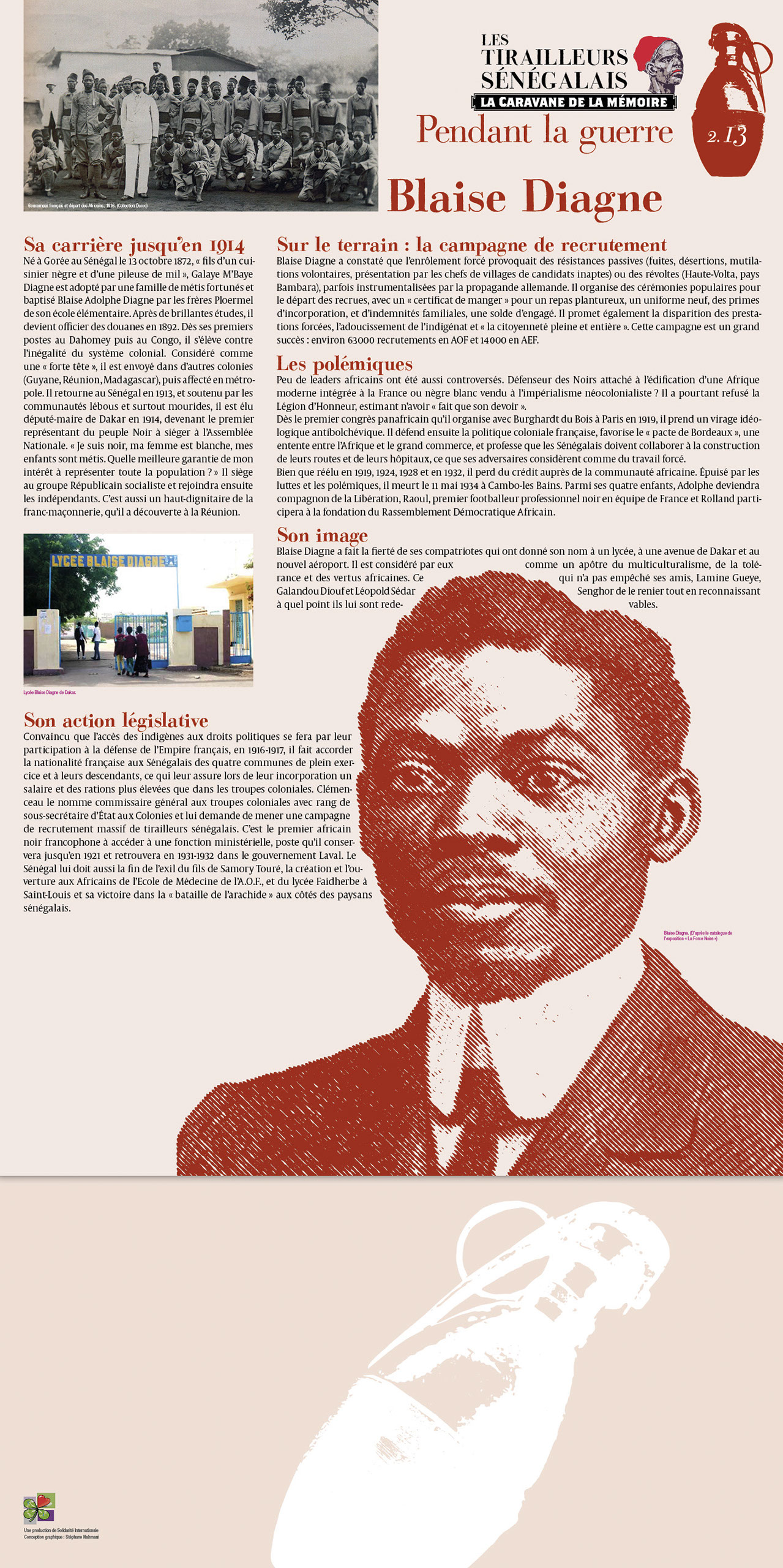 Réalisation de panneaux d'exposition pour La Caravane de la mémoire - les tirailleurs sénégalais