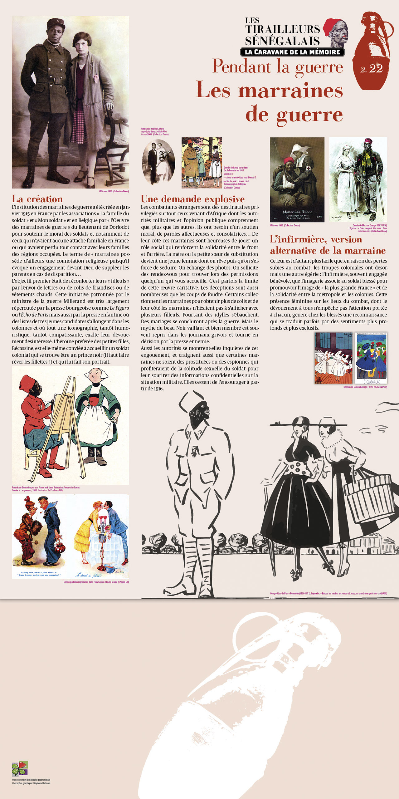 Réalisation de panneaux d'exposition pour La Caravane de la mémoire - les tirailleurs sénégalais