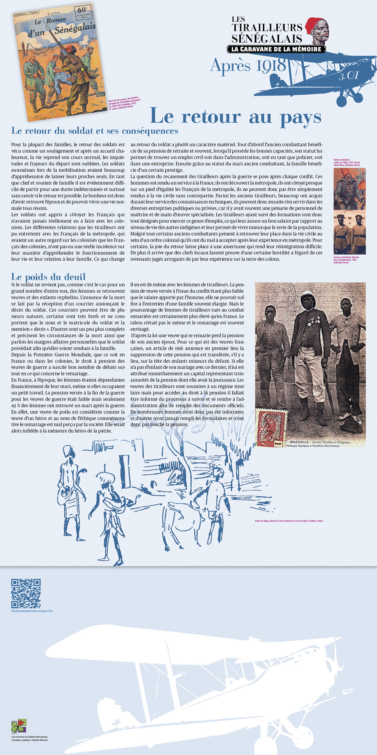 Réalisation de panneaux d'exposition pour La Caravane de la mémoire - les tirailleurs sénégalais