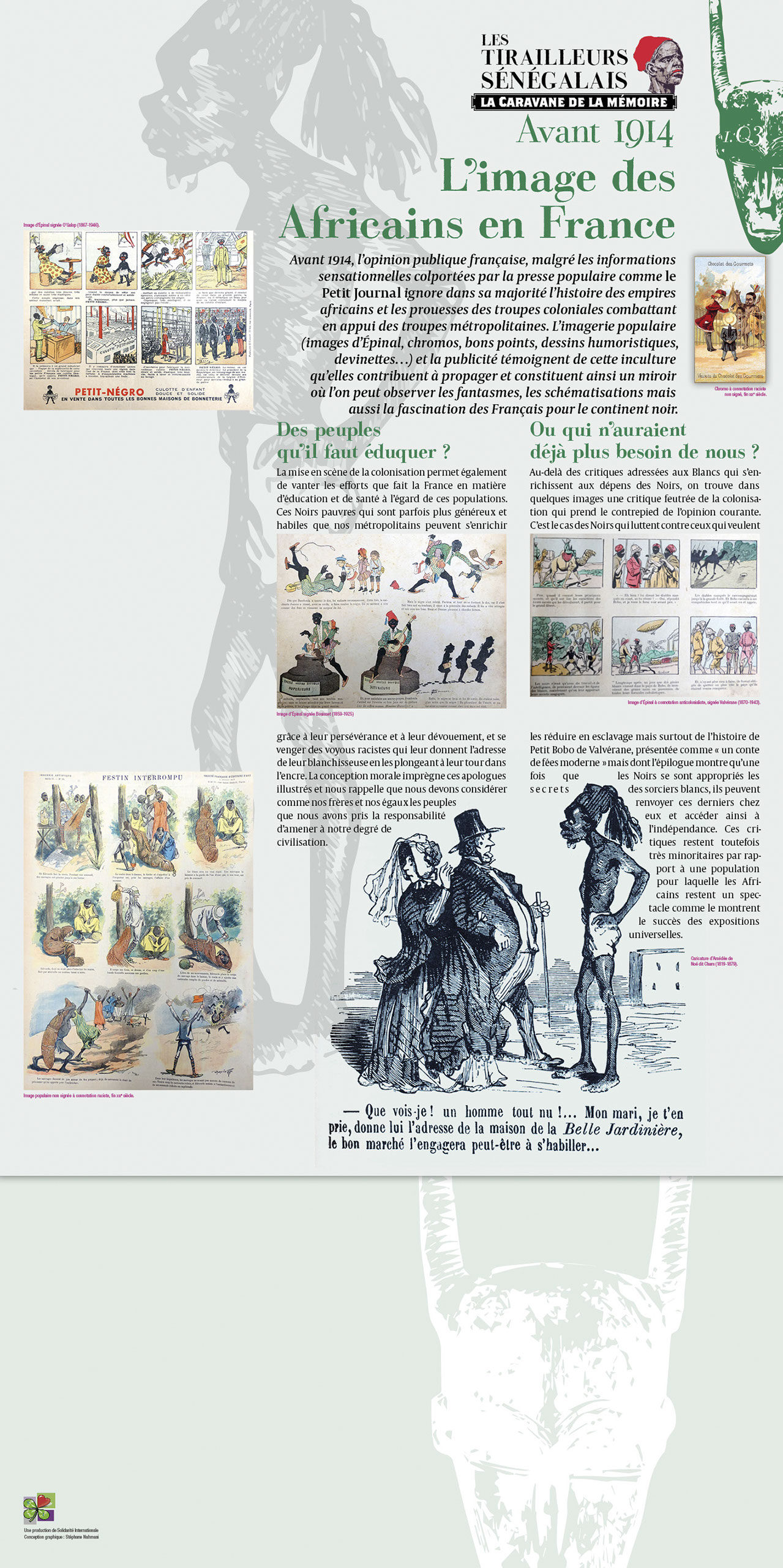 Réalisation de panneaux d'exposition pour La Caravane de la mémoire - les tirailleurs sénégalais