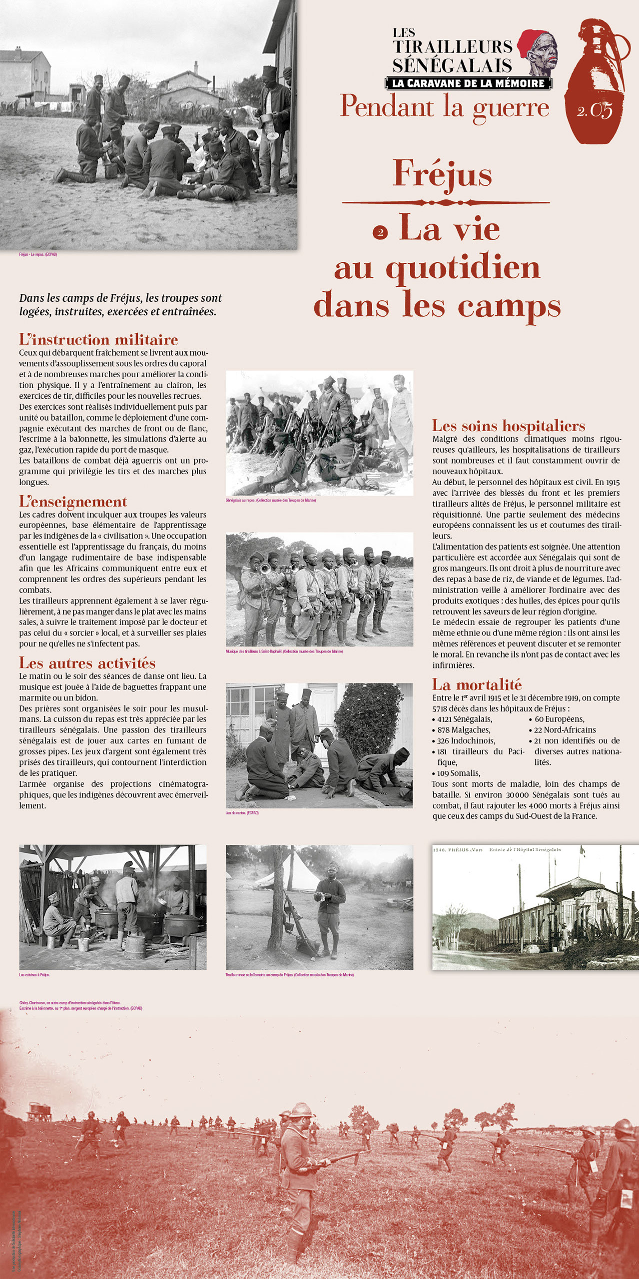 Réalisation de panneaux d'exposition pour La Caravane de la mémoire - les tirailleurs sénégalais