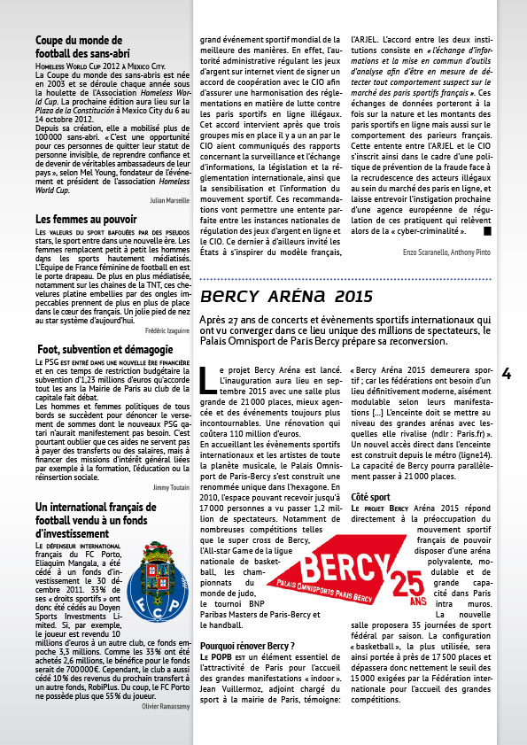 Newsletter : Sport Business News