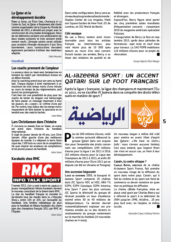 Newsletter : Sport Business News