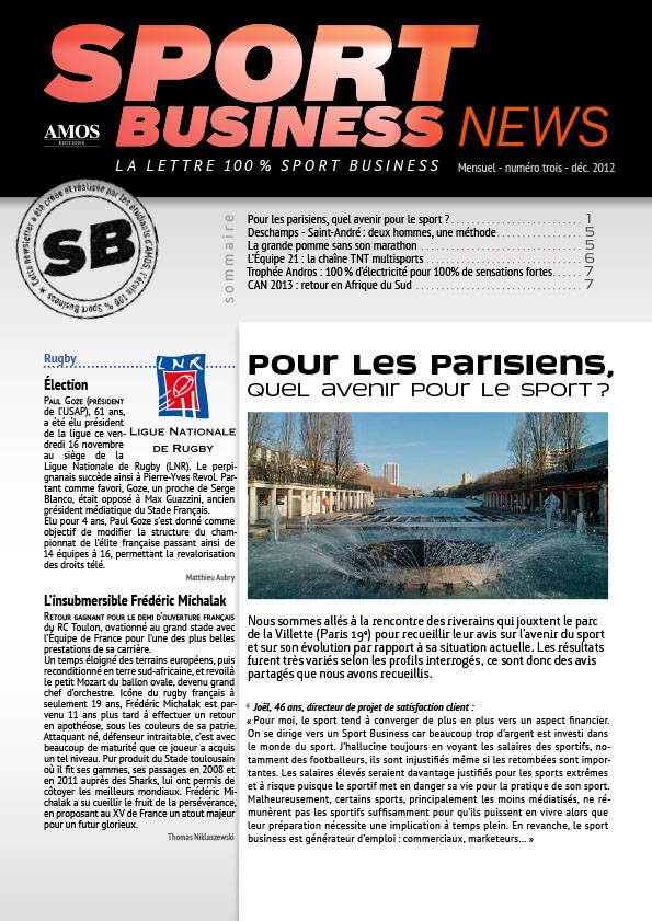 Newsletter : Sport Business News