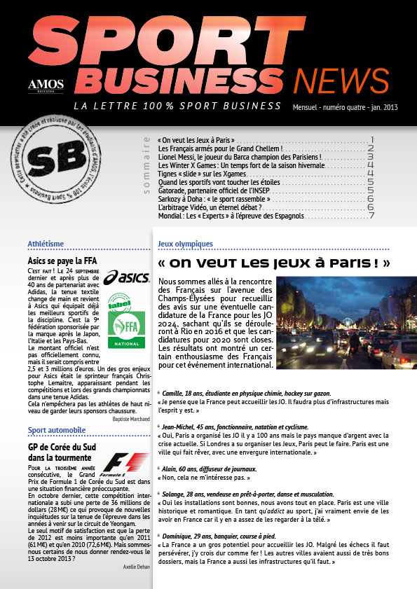 Newsletter : Sport Business News