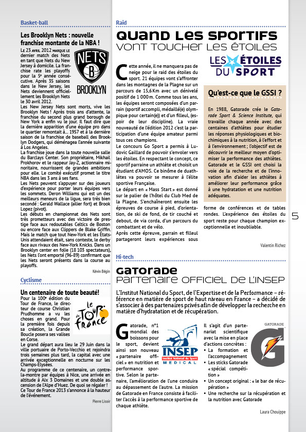 Newsletter : Sport Business News